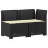 vidaXL 2-Sitzer Garten-Sofa mit Kissen Rattan-Look PP Anthrazit