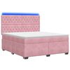 vidaXL Boxspringbett mit Matratze mit Kopfteil Rosa 160 x 200 cm Samt