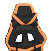 vidaXL Gaming-Stuhl mit Massage & Fu&szlig;st&uuml;tze Schwarz Orange Kunstleder