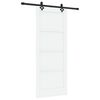 vidaXL Schiebet&uuml;r ORKDAL Wei&szlig; 83 x 202 cm Massives Kiefernholz
