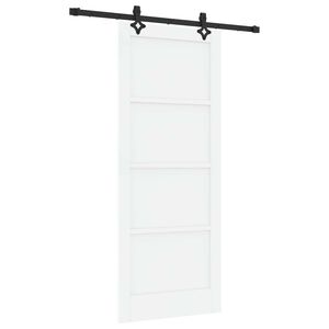 vidaXL Schiebet&uuml;r ORKDAL Wei&szlig; 83 x 202 cm Massives Kiefernholz