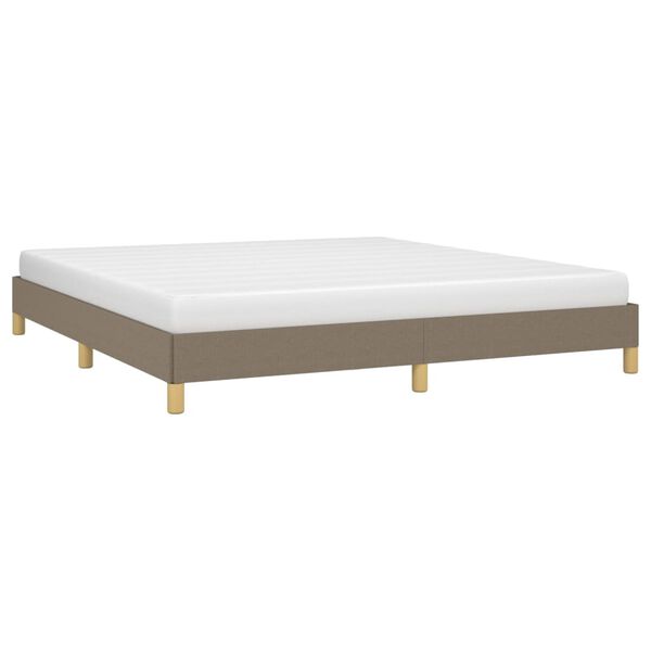 vidaXL Bettgestell ohne Matratze Taupe 180x200 cm Stoff