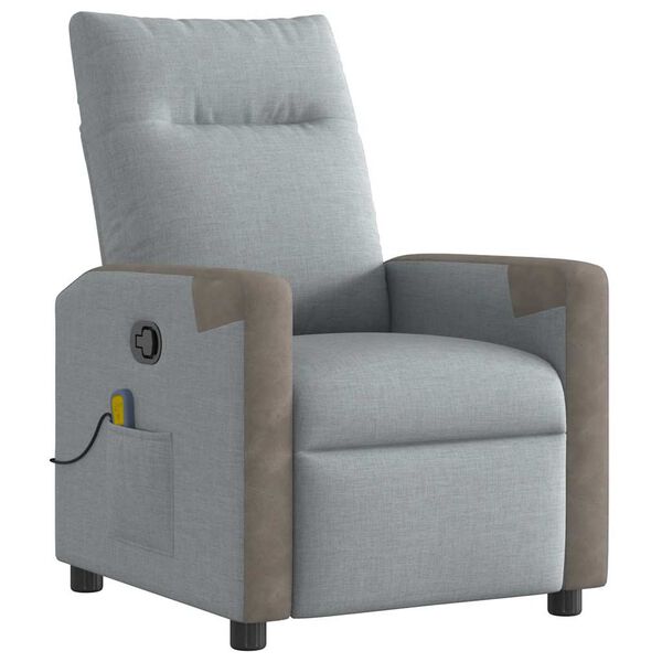 vidaXL Massagesessel Hellgrau Stoff