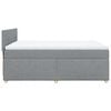 vidaXL Boxspringbett mit Matratze Hellgrau 140x190 cm Stoff