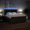 vidaXL Boxspringbett mit Matratze Schwarz 180x200 cm Stoff