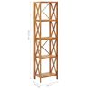 vidaXL Regal mit 5 B&ouml;den 40x30x163,5 cm Massivholz Eiche
