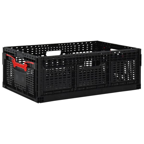 vidaXL Klappboxen 2 Stk. 60x40x22 cm Schwarz 46 L