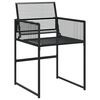 vidaXL 17-tlg. Garten-Essgruppe Schwarz Poly Rattan