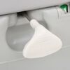 vidaXL Camping-Toilette Tragbar Grau und Wei&szlig; 22+12 L HDPE