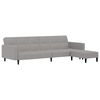 vidaXL Schlafsofa 2-Sitzer mit Hocker Hellgrau Mikrofasergewebe