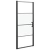 vidaXL Duscht&uuml;r 81x195 cm Halbmatt Hartglas Schwarz