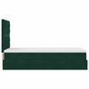 vidaXL Ottoman-Bett mit Matratzen Dunkelgr&uuml;n 100x200 cm Samt
