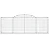 vidaXL Gabionen mit Hochbogen 20 Stk 300x50x100/120cm Verzinktes Eisen