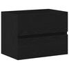 vidaXL Sp&uuml;lbeckenschrank Schwarz Eiche 60x38,5x45 cm Holzwerkstoff