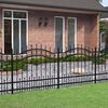 vidaXL Gartenzaun mit Speerspitze Schwarz 240 x 100 cm Pulverbeschichteter Stahl
