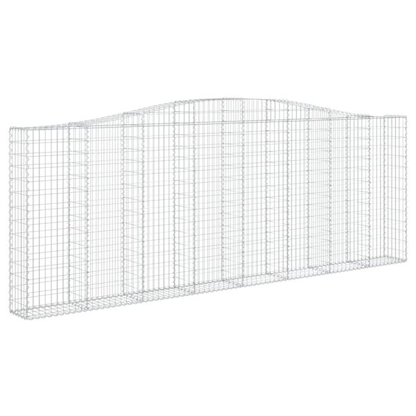 vidaXL Gabionen mit Hochbogen 20Stk. 400x30x140/160cm Verzinktes Eisen
