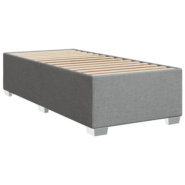 vidaXL Bettgestell ohne Matratze Hellgrau 90x190 cm Stoff