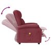 vidaXL Ohrensessel mit Massagefunktion Weinrot Stoff