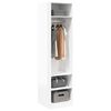 vidaXL Kleiderschrank Hochglanz-Wei&szlig; 50x50x200 cm Holzwerkstoff