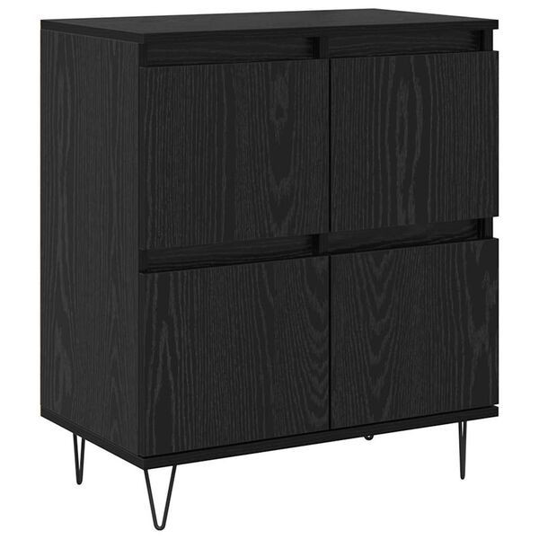 vidaXL Sideboard Schwarz Eichen-Optik 60 x 35 x 70 cm