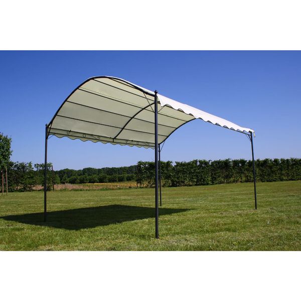 vidaXL Gartenpavillon Stoff Cremewei&szlig;