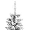 vidaXL K&uuml;nstlicher Weihnachtsbaum Schlank mit Schnee 150 cm PVC & PE