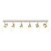 vidaXL Deckenstrahler mit Strahlern Nickel 73 x 6,5 x 11,5 cm Metall