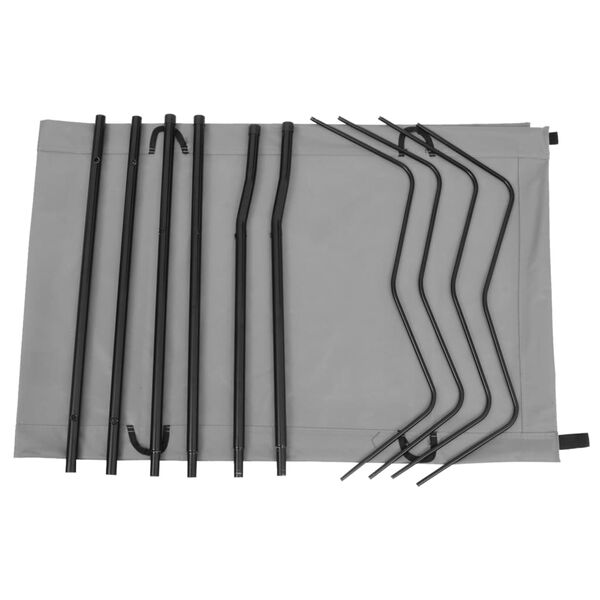 vidaXL Campingbett 180x60x19 cm Oxford-Gewebe und Stahl Grau