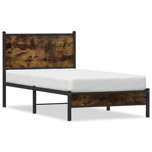 vidaXL Metallbett ohne Matratze R&auml;uchereiche 90x200 cm