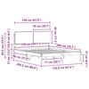 vidaXL Bettgestell mit gepolstertem Kopfteil Schwarz 150 x 200 cm