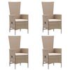 vidaXL 5-tlg. Garten-Essgruppe Beige