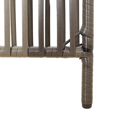 vidaXL Paravent 5-tlg. Grau Poly Rattan