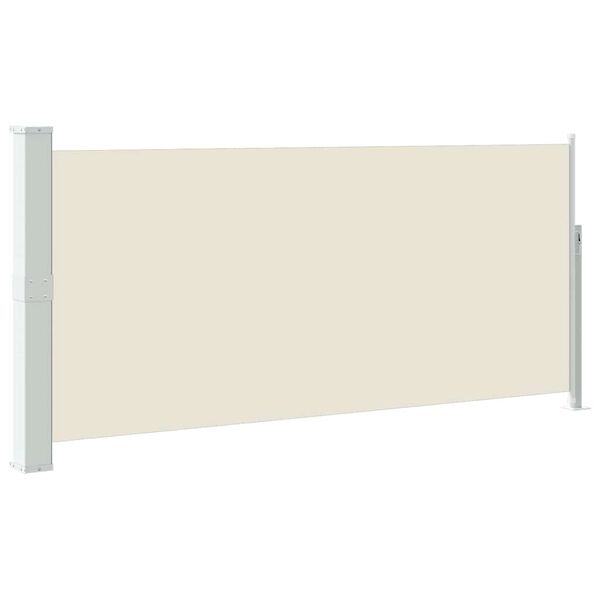 vidaXL Ausziehbare Seitenmarkise 140x300 cm Creme
