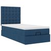 vidaXL Ottoman-Bett mit Matratze Blau 80x200 cm Stoff