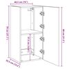 vidaXL TV-Wandschrank mit LED-Leuchten Sonoma-Eiche 40,5x35x80 cm