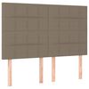 vidaXL Bettgestell ohne Matratze Taupe 140x200 cm Stoff