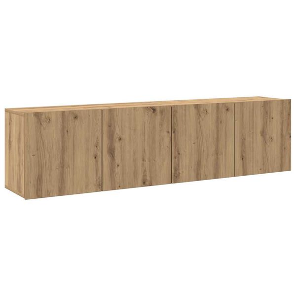 vidaXL TV-Wandschr&auml;nke 2 Stk. Artisan-Eiche 80x30x41 cm