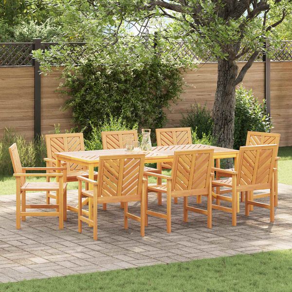 vidaXL Garten Essgruppe 9 pcs Braun Massivholz Akazie