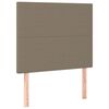 vidaXL LED Kopfteil Taupe 80x5x118/128 cm Stoff