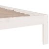 vidaXL Massivholzbett Wei&szlig; 200x200 cm