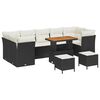 vidaXL Gartensofa-set 10 stk. 7-Sitzanzahl Schwarz und Creme