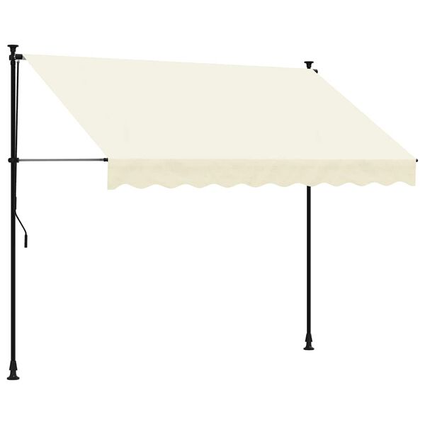 vidaXL Markise Einziehbar Creme 250x150 cm Stoff und Stahl