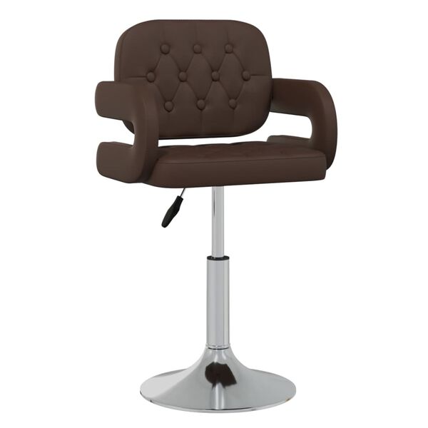 vidaXL Barhocker Braun Kunstleder