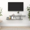 vidaXL TV-Wandregal Hochglanz-Grau 125x18x23 cm Holzwerkstoff