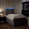 vidaXL Boxspringbett mit Matratze Taupe 120x200 cm Stoff