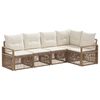 vidaXL Gartensofa-set 5 stk. Beige Poly-Rattan