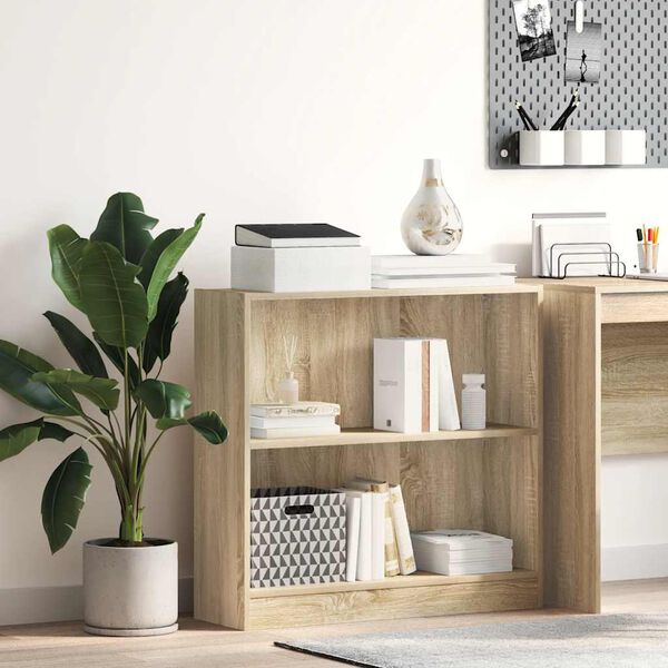 vidaXL B&uuml;cherregal Sonoma-Eiche 80x24x75 cm Holzwerkstoff