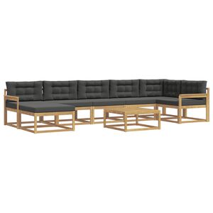 vidaXL Outdoor-Sofagarnitur 8 stk. Wei&szlig; und Anthrazit