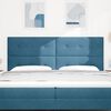 vidaXL LED Kopfteil mit LED-Lichtleisten Blau 200 cm Polyester