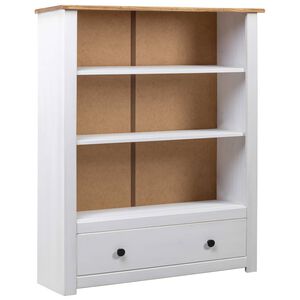 vidaXL B&uuml;cherregal Wei&szlig; 80 x 35 x 110 cm Massivholz Panama-Kiefer